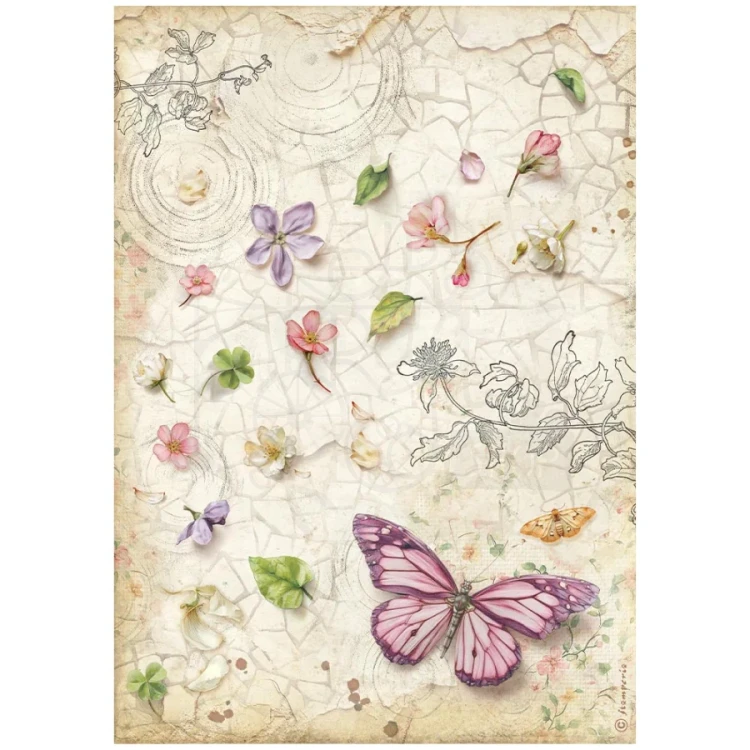 Papier ryżowy do decoupage A4 All Around Motyl DFSA41117 Stamperia