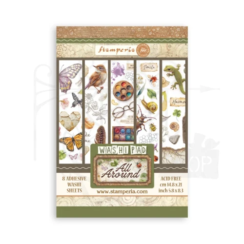 Papier washi A5 All Around 8 arkuszy SBW33 Stamperia
