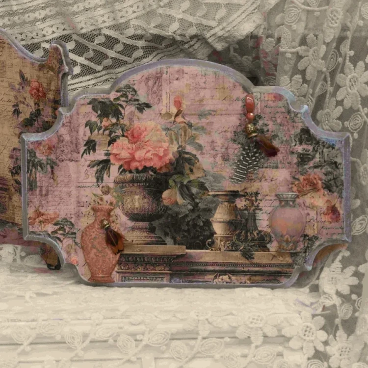 Papier ryżowy do decoupage 24x33 Kwiaty retro LBD534 LaBlanche