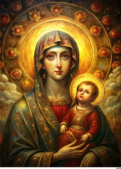 Papier ryżowy do decoupage A5 Obraz - Madonna z Dzieciątkiem 22015
