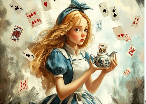 Papier ryżowy do decoupage A5 Alicja w Krainie Czarów 21674