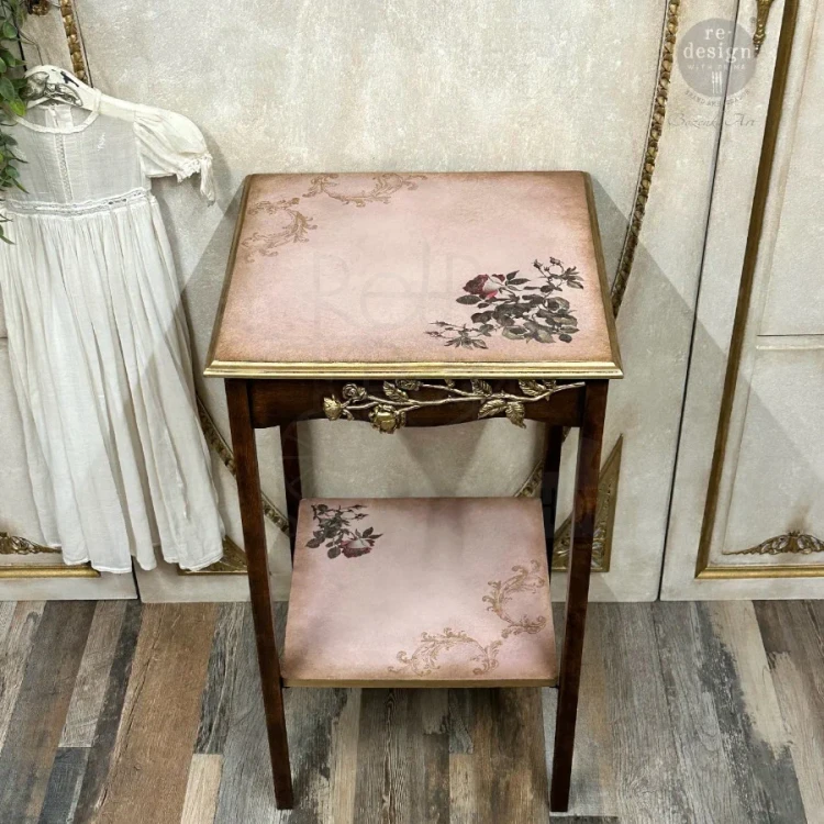 Rub-on Decor Transfer Small 15x32 Midnight Rose 679941 Prima