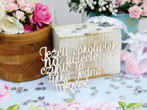 Tekturka napis Jeżeli cokolwiek na świecie...SM263 Twoja Tekturka