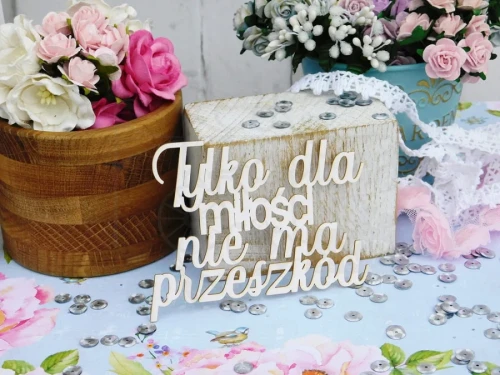 Tekturka napis Tylko dla miłości...SM258 Twoja Tekturka