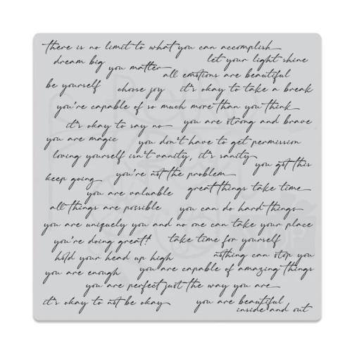 Stempel gumowy kauczukowy 15x15cm Positive Script Bold Prints CG911 Hero Arts