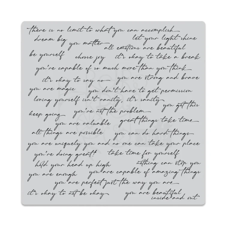 Stempel gumowy kauczukowy 15x15cm Positive Script Bold Prints CG911 Hero Arts