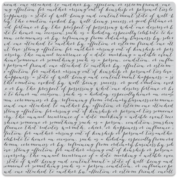 Stempel gumowy kauczukowy 15x15cm Script Bold Prints CG830 Hero Arts
