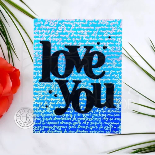Stempel gumowy kauczukowy 15x15cm Script Bold Prints CG830 Hero Arts