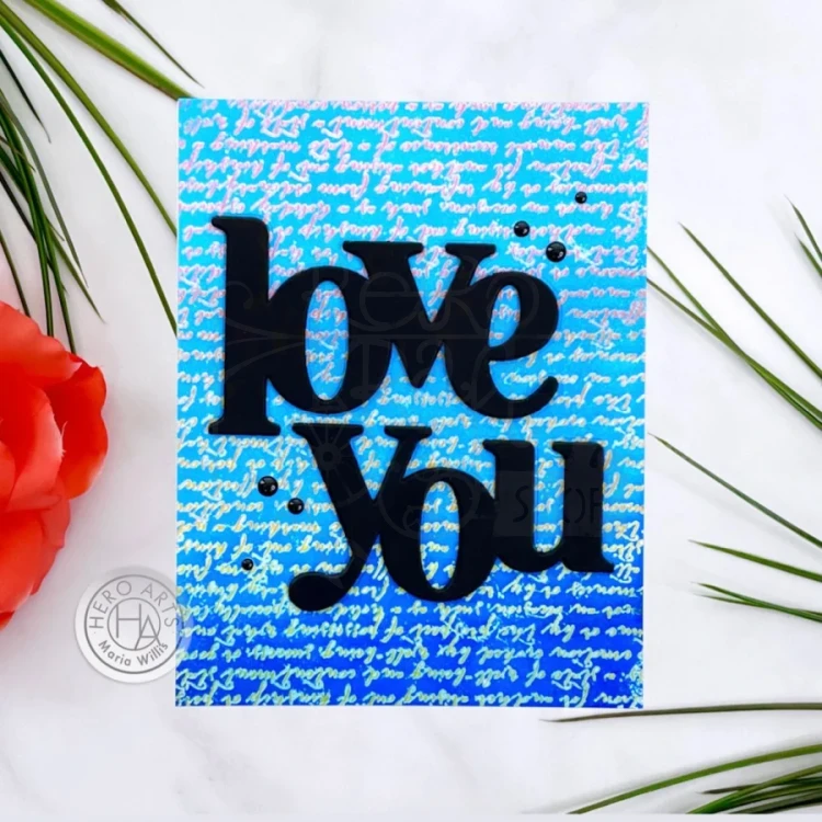 Stempel gumowy kauczukowy 15x15cm Script Bold Prints CG830 Hero Arts
