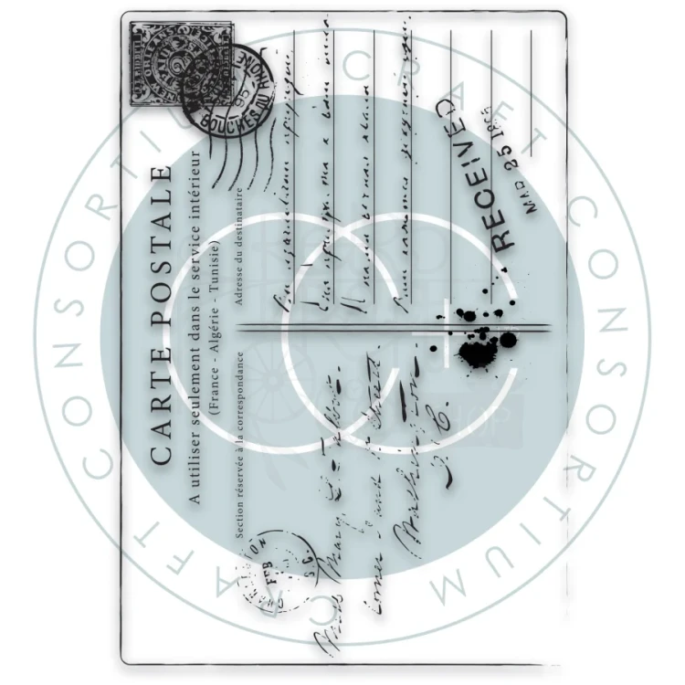 Stempel akrylowy A6 Old Postcard CCESTMP017 Craft Consortium