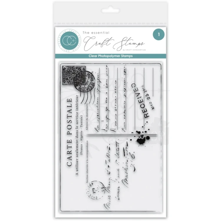 Stempel akrylowy A6 Old Postcard CCESTMP017 Craft Consortium