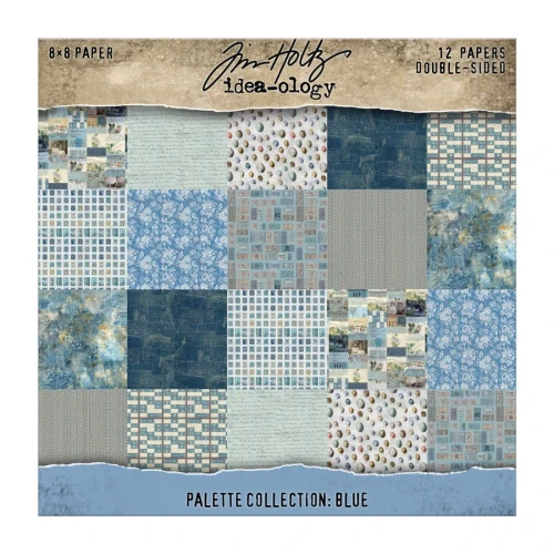 Zestaw papierów do scrapbookingu 20x20 Palette Collection: Blue 12 arkuszy TH94477 Tim Holtz