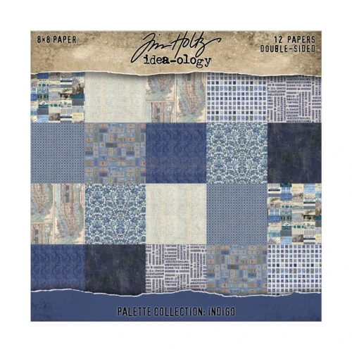 Zestaw papierów do scrapbookingu 20x20 Palette Collection: Indigo 12 arkuszy TH94476 Tim Holtz