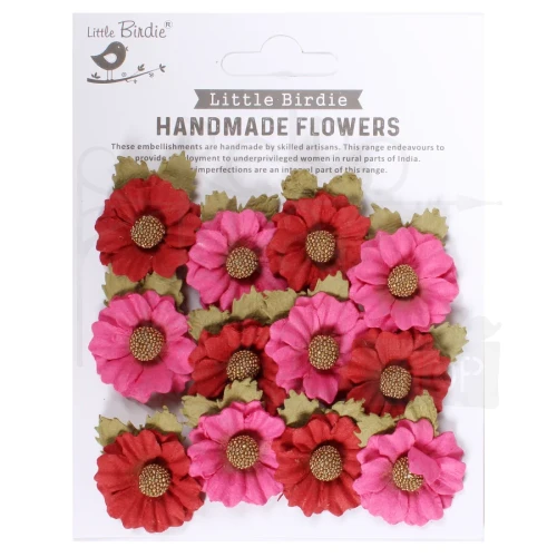Kwiaty kwiatki papierowe Martina Paper Flowers Candy Mix 12 sztuk Little Birdie