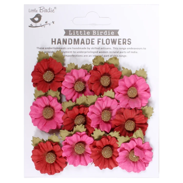 Kwiaty kwiatki papierowe Martina Paper Flowers Candy Mix 12 sztuk Little Birdie