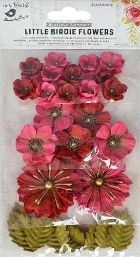 Kwiaty kwiatki papierowe Renae Paper Flowers Candy Mix 27 sztuk Little Birdie