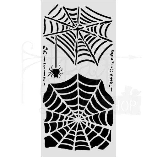 Szablon maska 12x25cm Halloween Pajęczyny KSTDL164 Stamperia