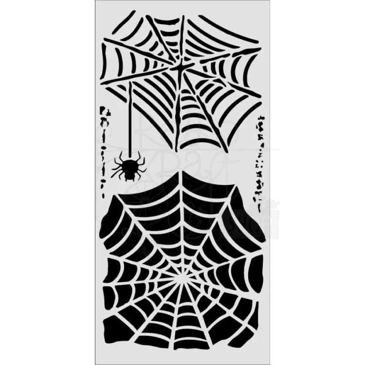 Szablon maska 12x25cm Halloween Pajęczyny KSTDL164 Stamperia
