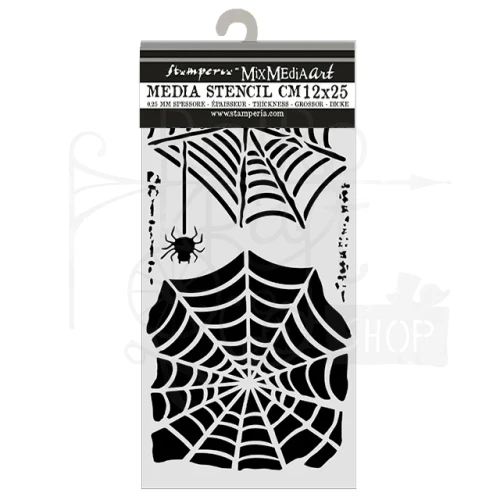 Szablon maska 12x25cm Halloween Pajęczyny KSTDL164 Stamperia