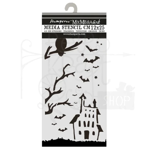 Szablon maska 12x25cm Halloween Nietoperze KSTDL163 Stamperia