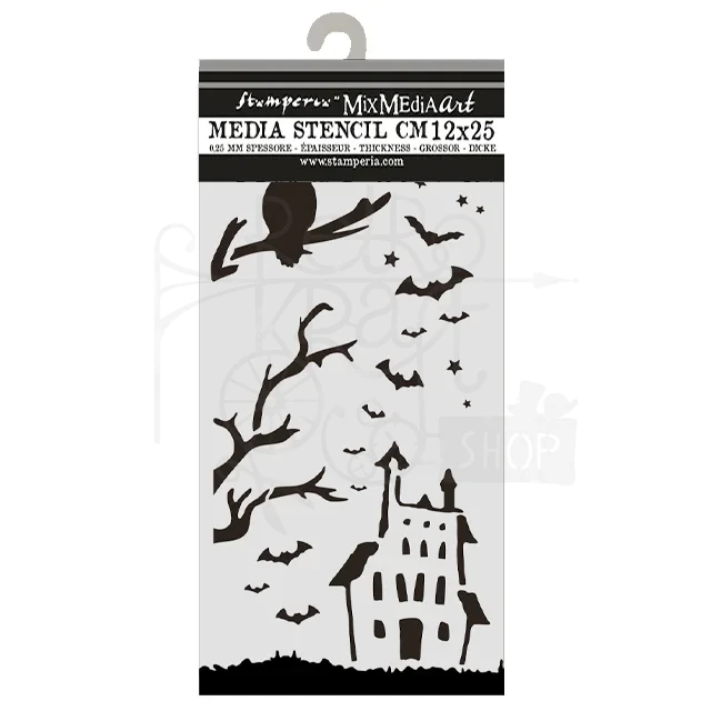 Szablon maska 12x25cm Halloween Nietoperze KSTDL163 Stamperia