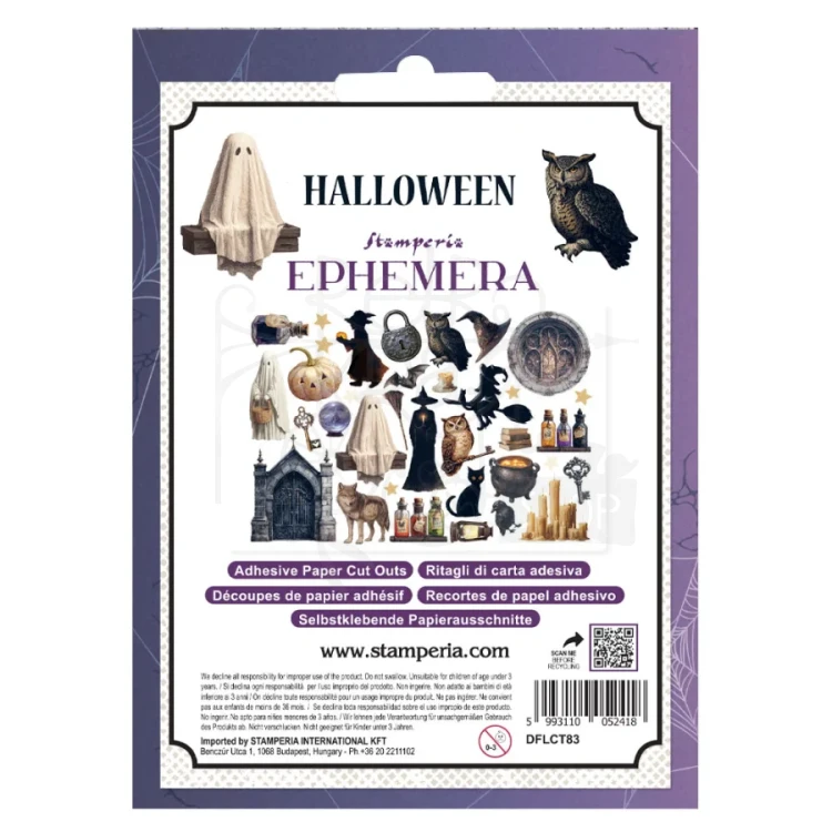 Ozdoby papierowe samoprzylepne Ephemera Halloween DFLCT83 Stamperia
