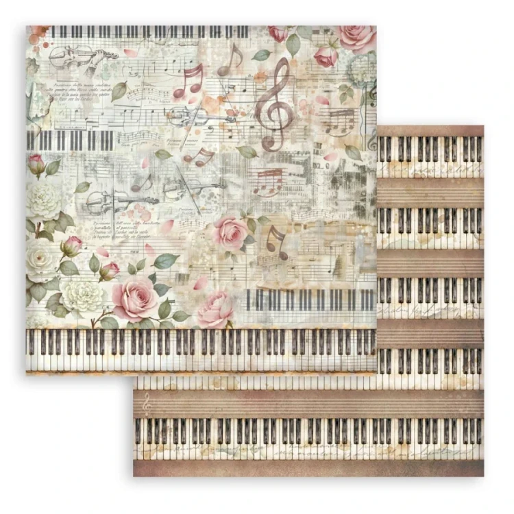 Zestaw papierów do scrapbookingu 20x20 Symphony Tła 10 arkuszy SBBS145 Stamperia