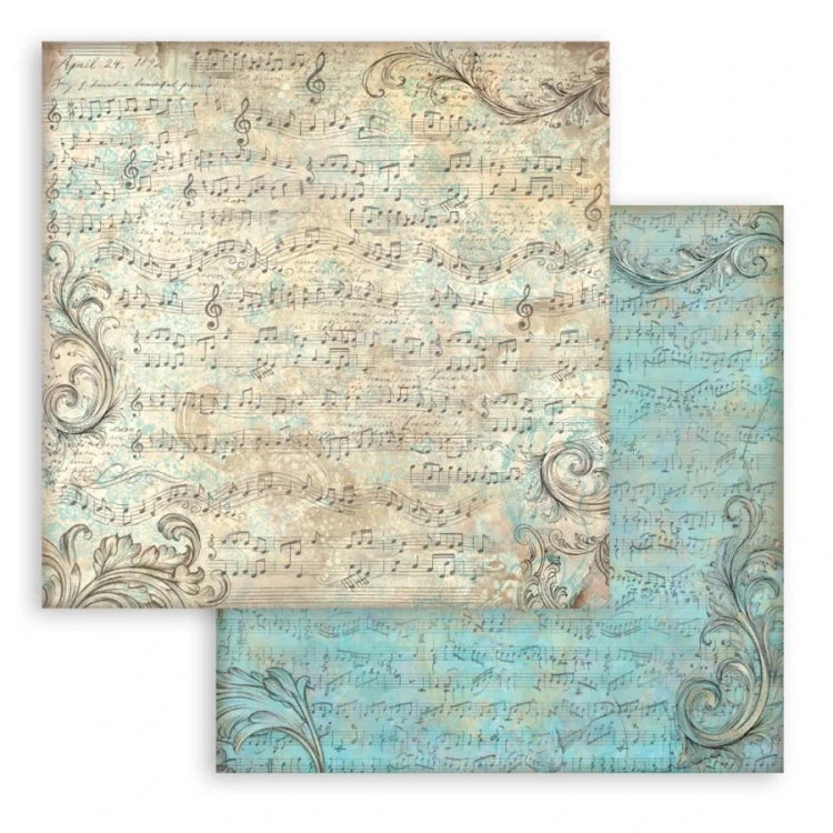Zestaw papierów do scrapbookingu 20x20 Symphony Tła 10 arkuszy SBBS145 Stamperia