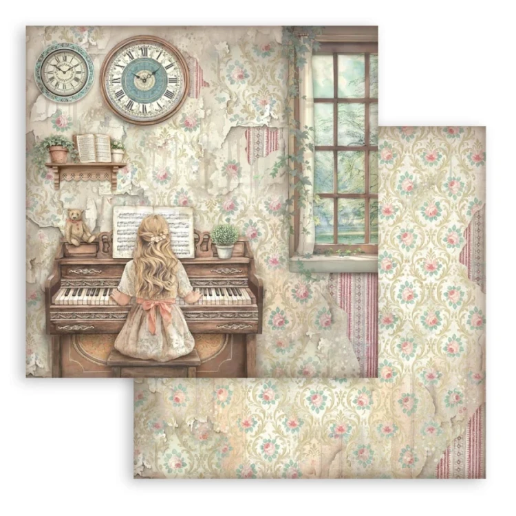 Zestaw papierów do scrapbookingu 20x20 Symphony 10 arkuszy SBBS144 Stamperia