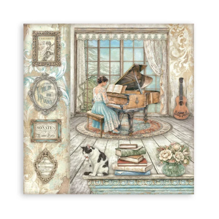 Zestaw papierów jednostronnych do scrapbookingu 20x20 Symphony 22 arkusze SBBSXB26 Stamperia