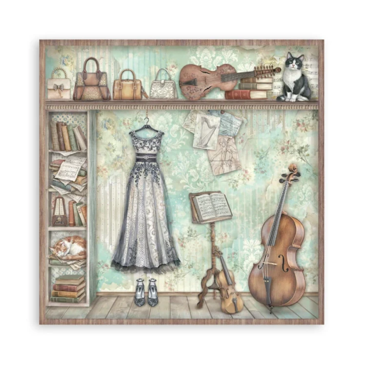 Zestaw papierów jednostronnych do scrapbookingu 20x20 Symphony 22 arkusze SBBSXB26 Stamperia