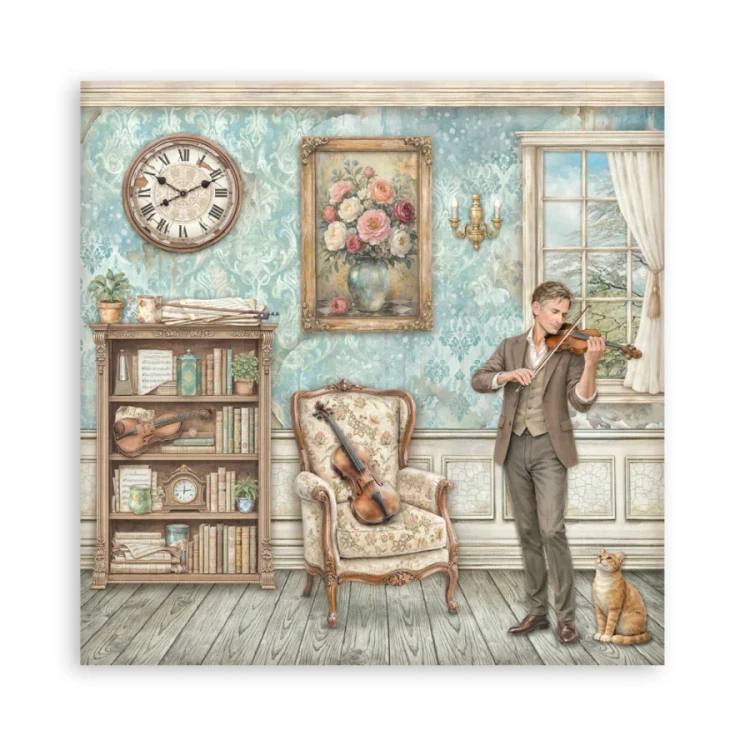 Zestaw papierów jednostronnych do scrapbookingu 20x20 Symphony 22 arkusze SBBSXB26 Stamperia