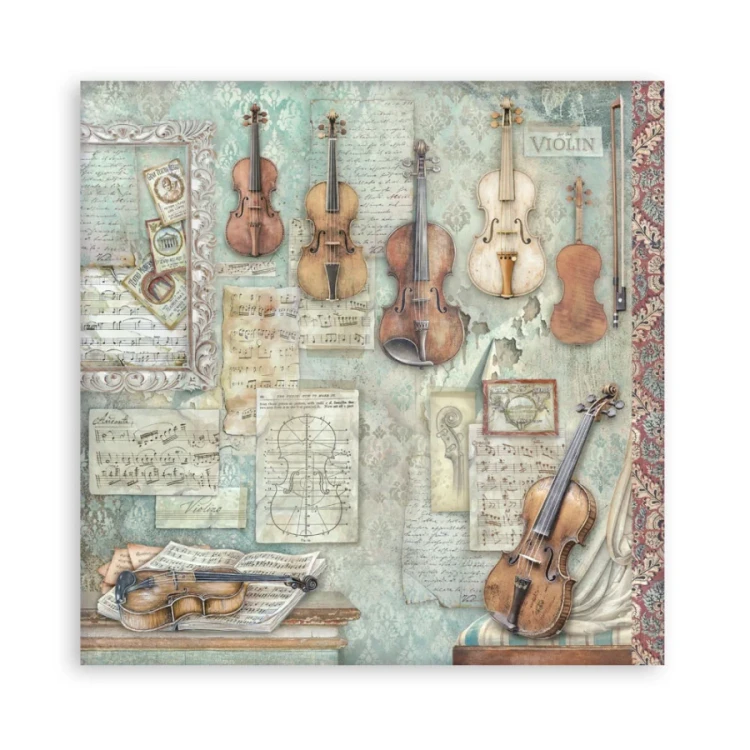 Zestaw papierów jednostronnych do scrapbookingu 20x20 Symphony 22 arkusze SBBSXB26 Stamperia