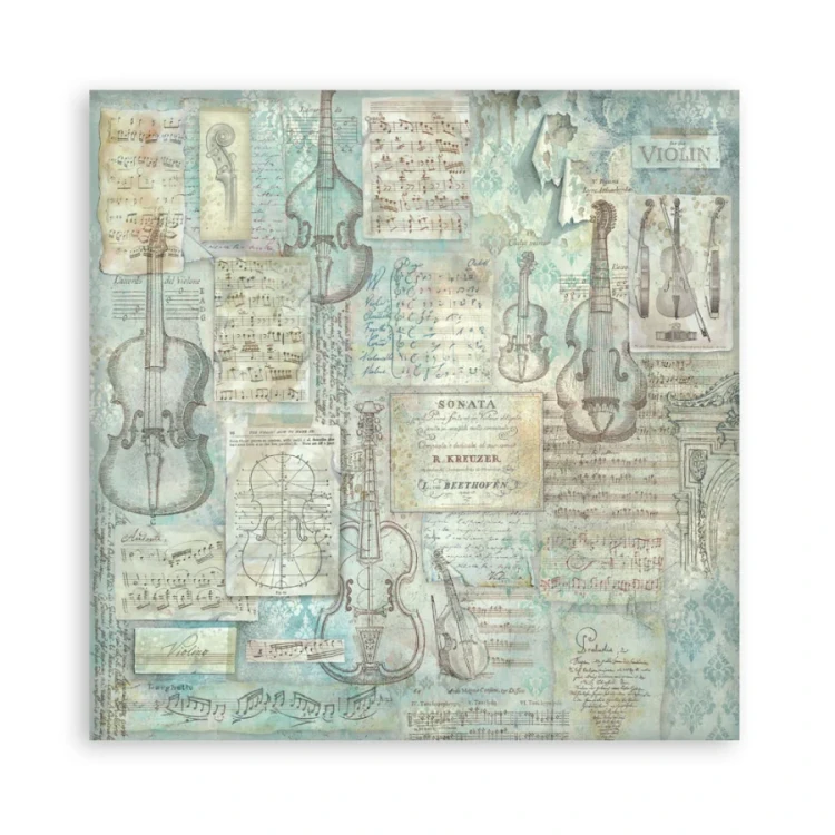 Zestaw papierów jednostronnych do scrapbookingu 20x20 Symphony 22 arkusze SBBSXB26 Stamperia