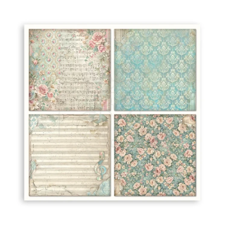 Zestaw papierów jednostronnych do scrapbookingu 20x20 Symphony 22 arkusze SBBSXB26 Stamperia