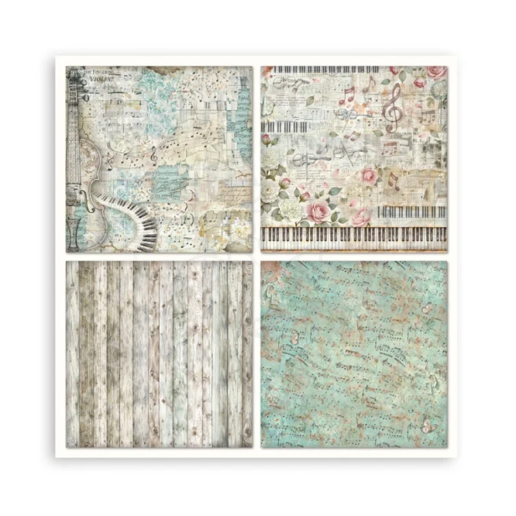 Zestaw papierów jednostronnych do scrapbookingu 20x20 Symphony 22 arkusze SBBSXB26 Stamperia