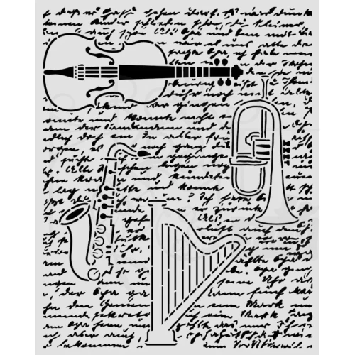 Szablon maska 20x25cm Symphony Instrumenty KSTD212 Stamperia