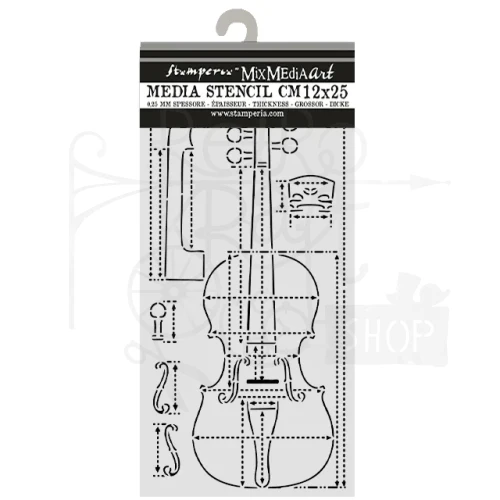 Szablon maska 12x25cm Symphony Sekcja skrzypcowa KSTDL166 Stamperia