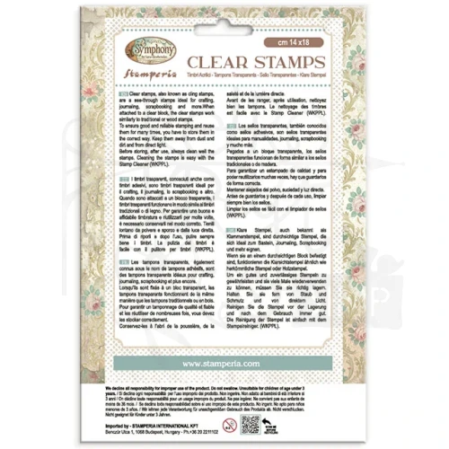 Stempel akrylowy 14x18cm Symphony WTK243 Stamperia