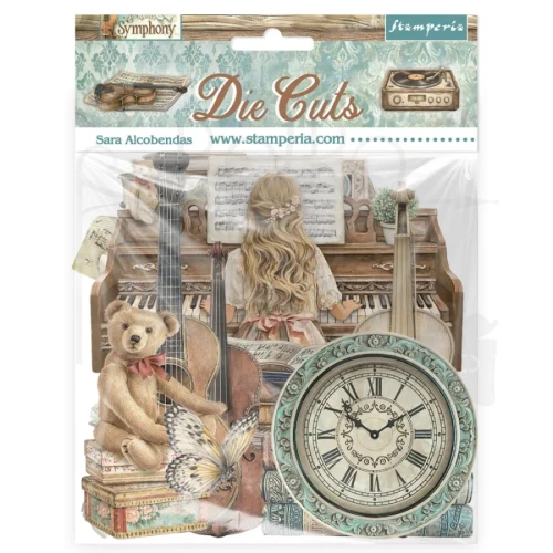 Ozdoby kształty tekturowe Die Cuts Symphony DFLDC136 Stamperia