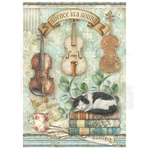 Papier ryżowy A6 Symphony 8 arkuszy DFSA6X07 Stamperia