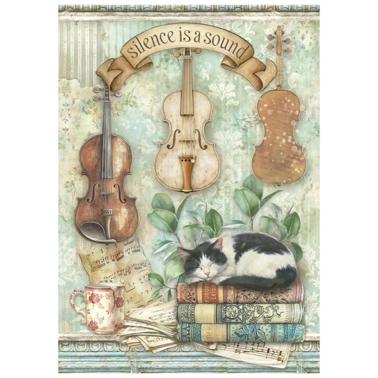 Papier ryżowy A6 Symphony 8 arkuszy DFSA6X07 Stamperia