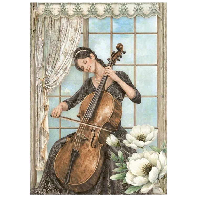 Papier ryżowy A6 Symphony 8 arkuszy DFSA6X07 Stamperia