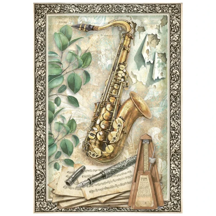 Papier ryżowy A6 Symphony 8 arkuszy DFSA6X07 Stamperia