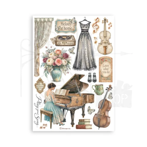 Papier washi A5 Symphony SBW34 Stamperia