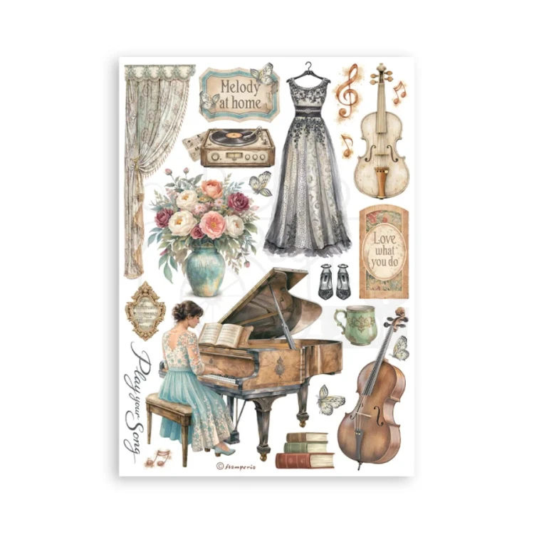 Papier washi A5 Symphony SBW34 Stamperia