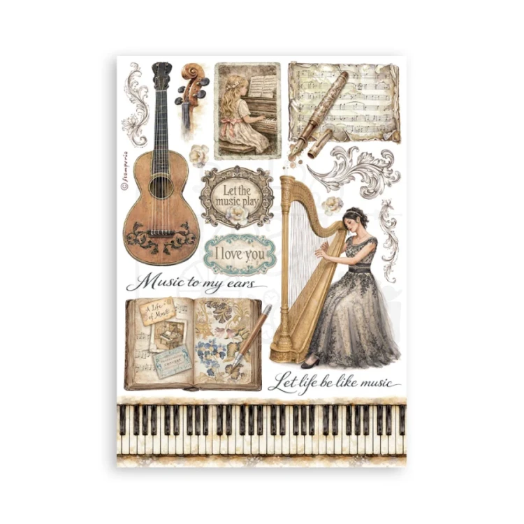 Papier washi A5 Symphony SBW34 Stamperia