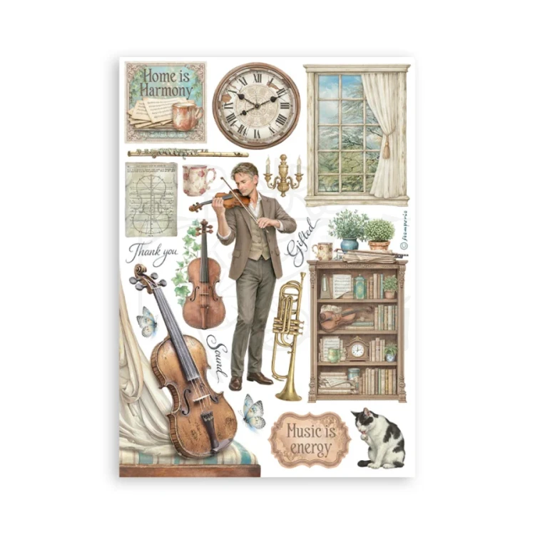 Papier washi A5 Symphony SBW34 Stamperia