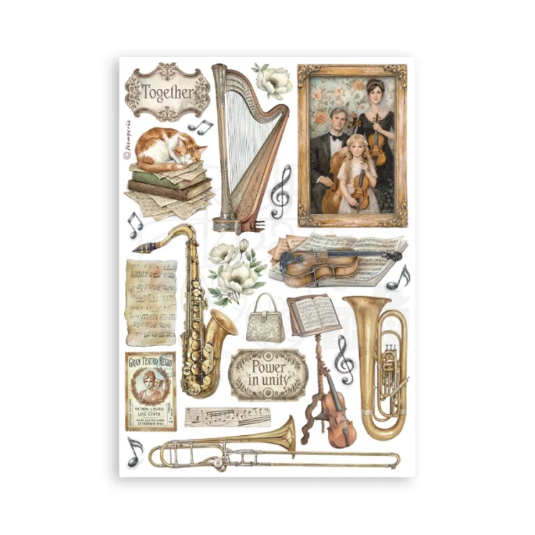 Papier washi A5 Symphony SBW34 Stamperia