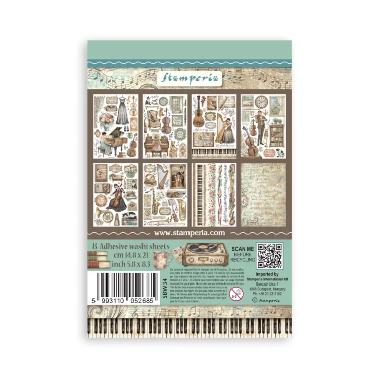 Papier washi A5 Symphony SBW34 Stamperia